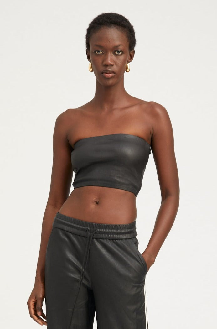 Better Than Leather Tube Top Black