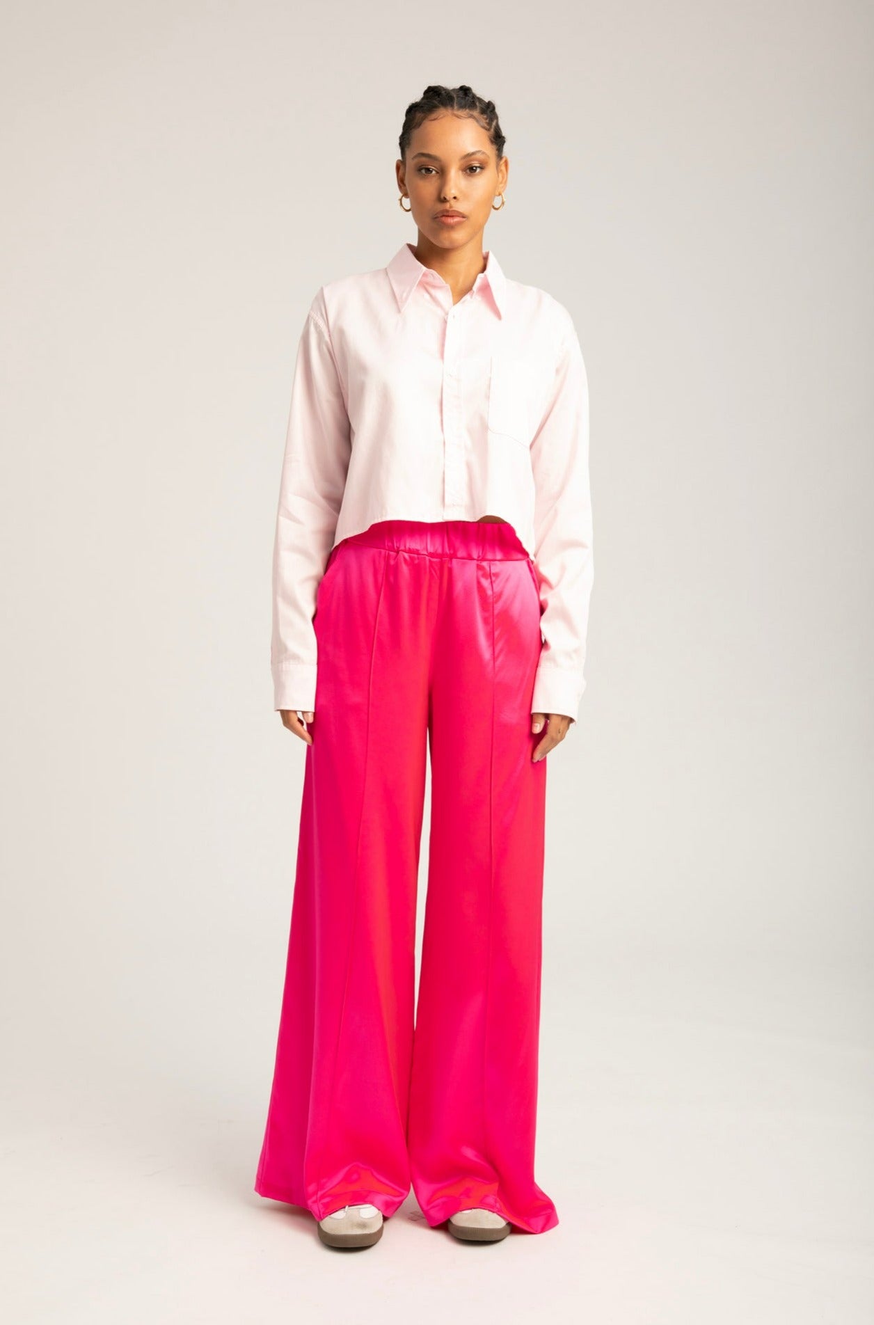 Women Nuls Nude Wide Leg Pants With 2 Colors