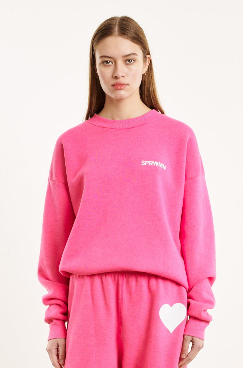 Pink best sale logo sweatshirt