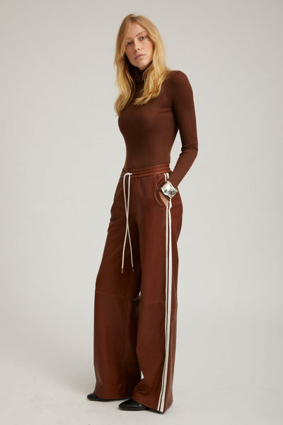 Chocolate Cashmere Mock Neck