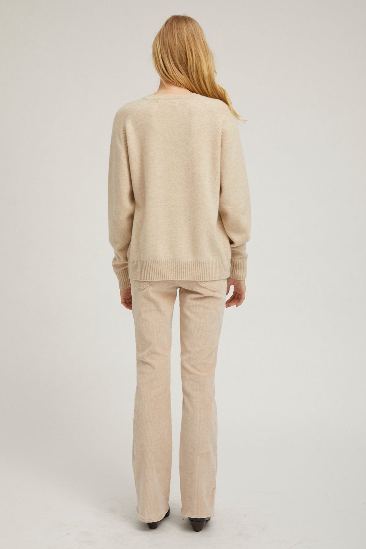 Oyster Cashmere Boyfriend Sweater