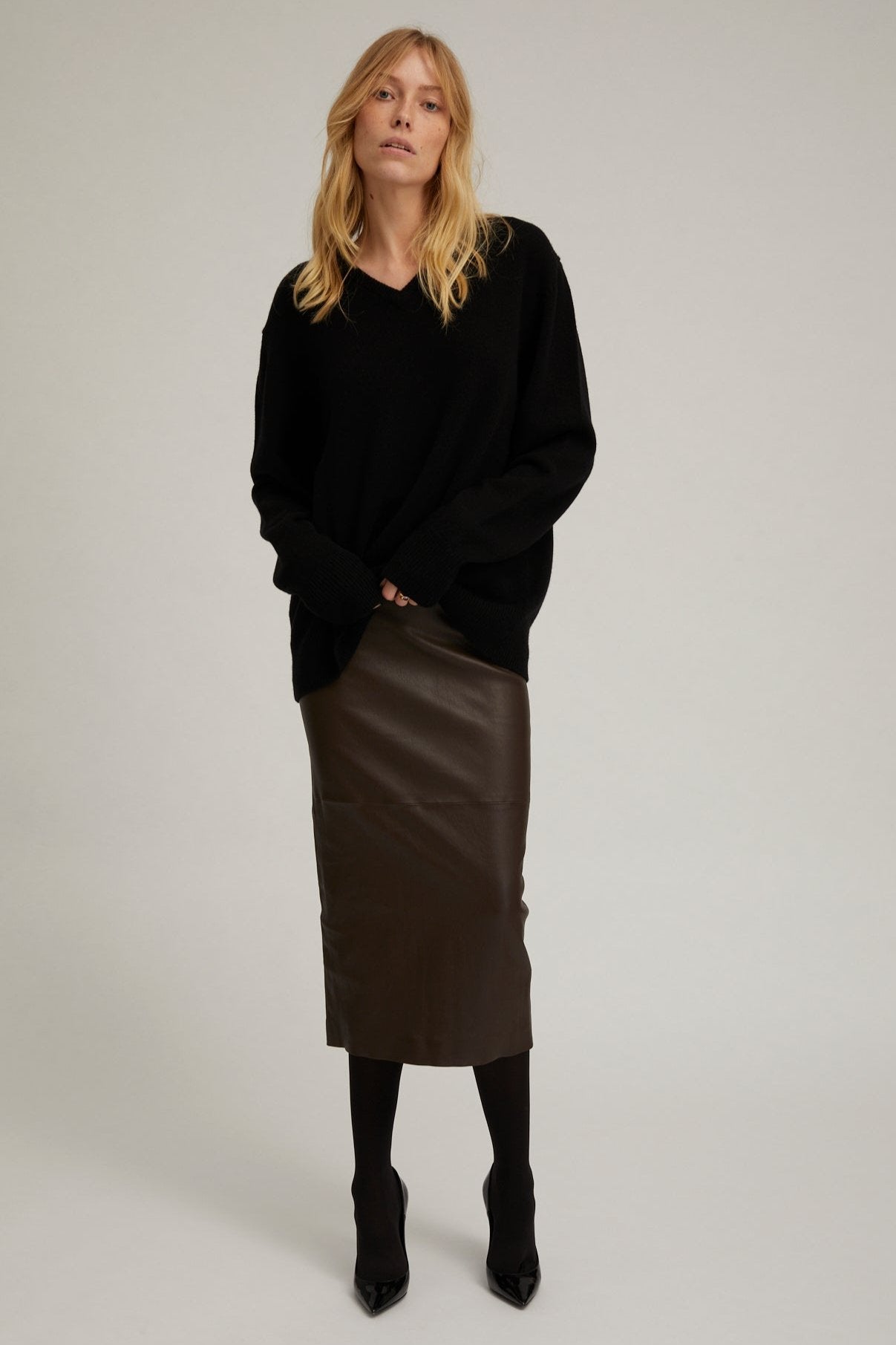 Americano Leather Tube Skirt