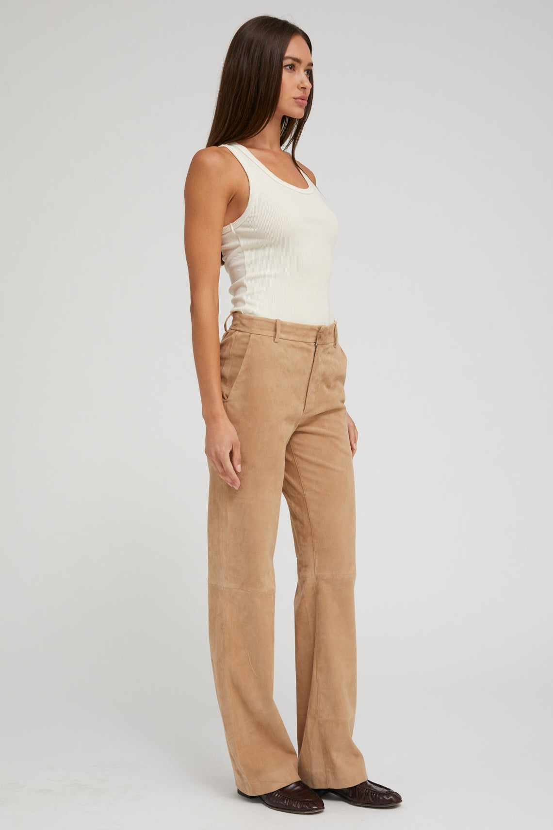 Sand Suede Classic Trousers