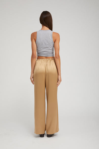 Khaki Silk Kauai Pants