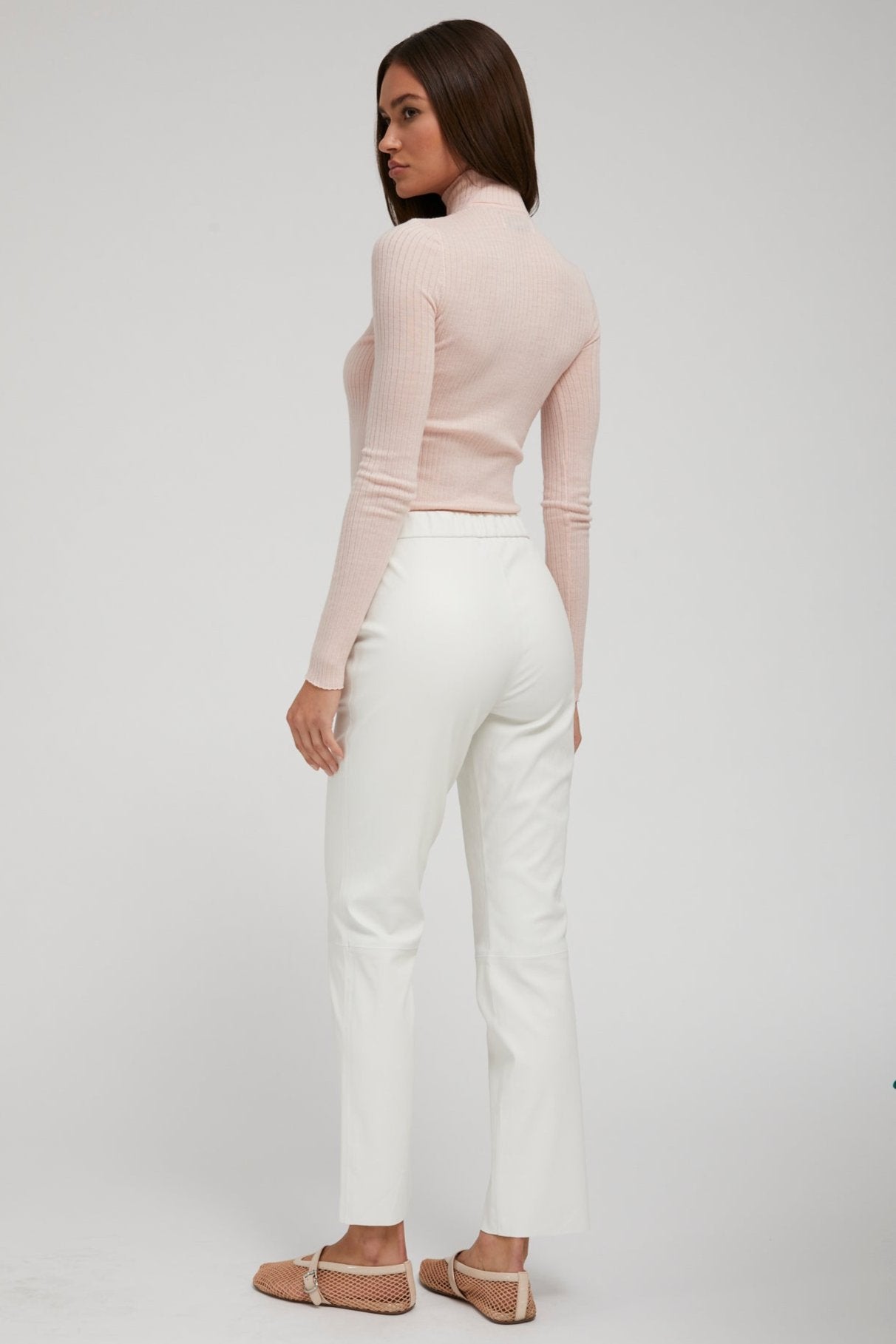 Blush Cashmere Mock Neck