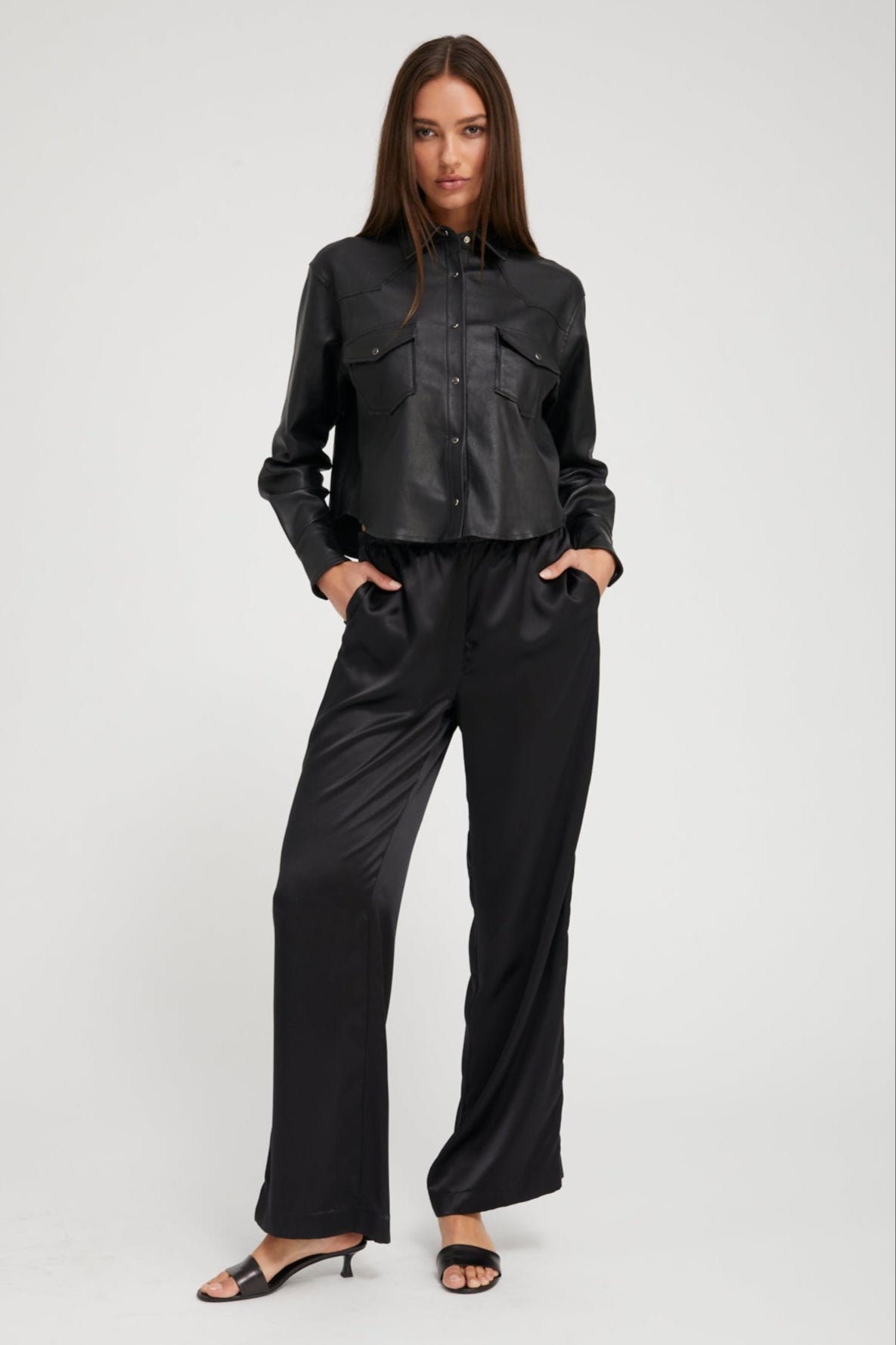 Black Silk Kauai Pants