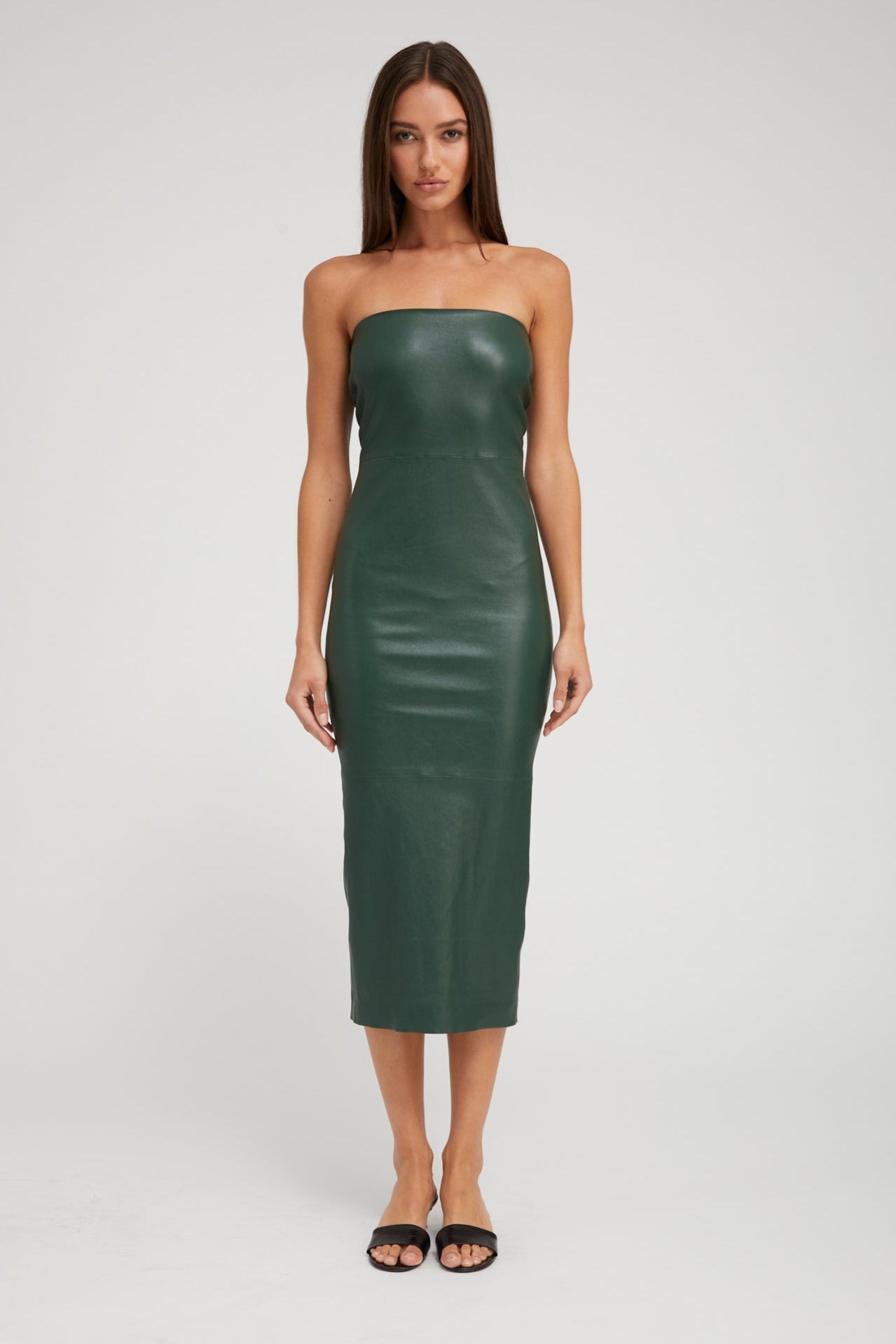 Ivy Leather Tube Dress