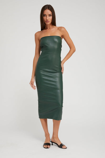 Ivy Leather Tube Dress