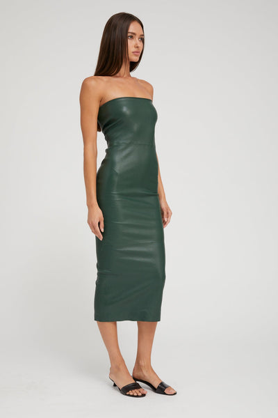 Ivy Leather Tube Dress