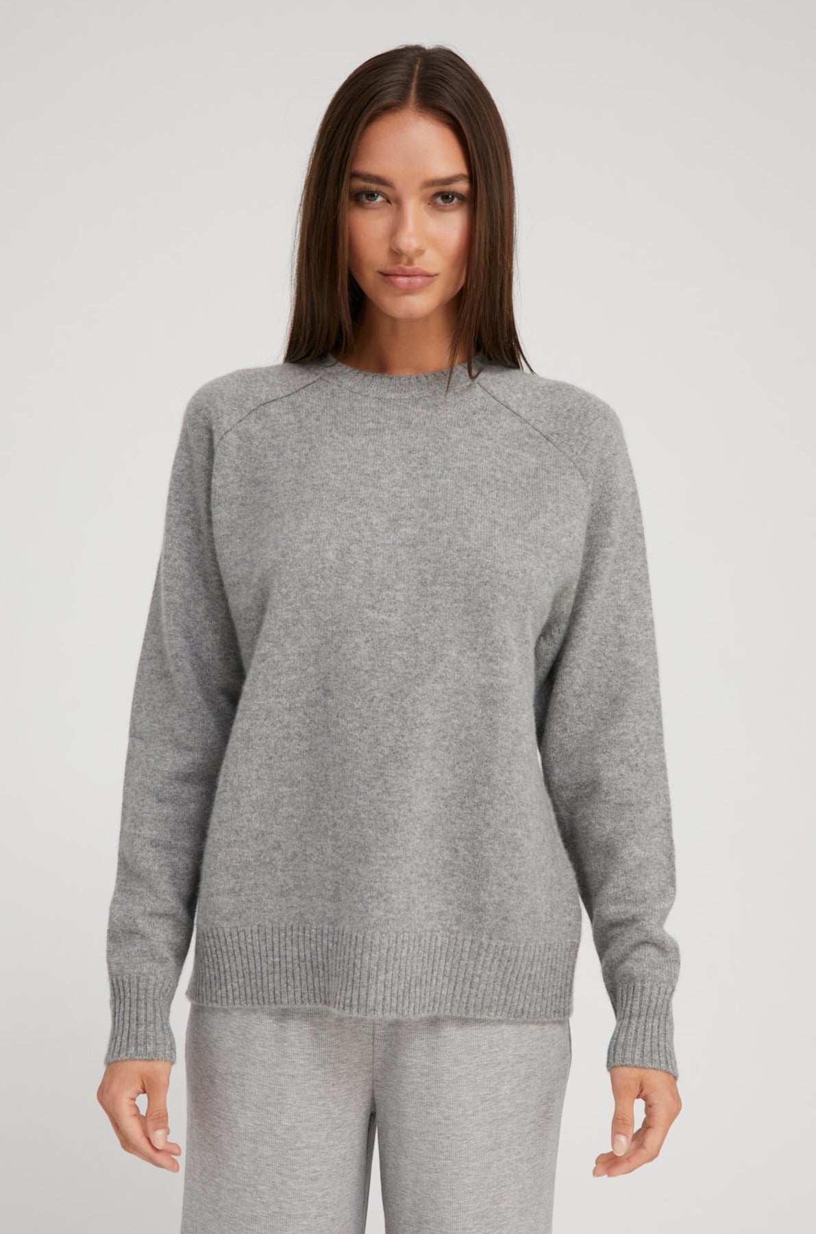 Grey Cashmere Boyfriend Sweater