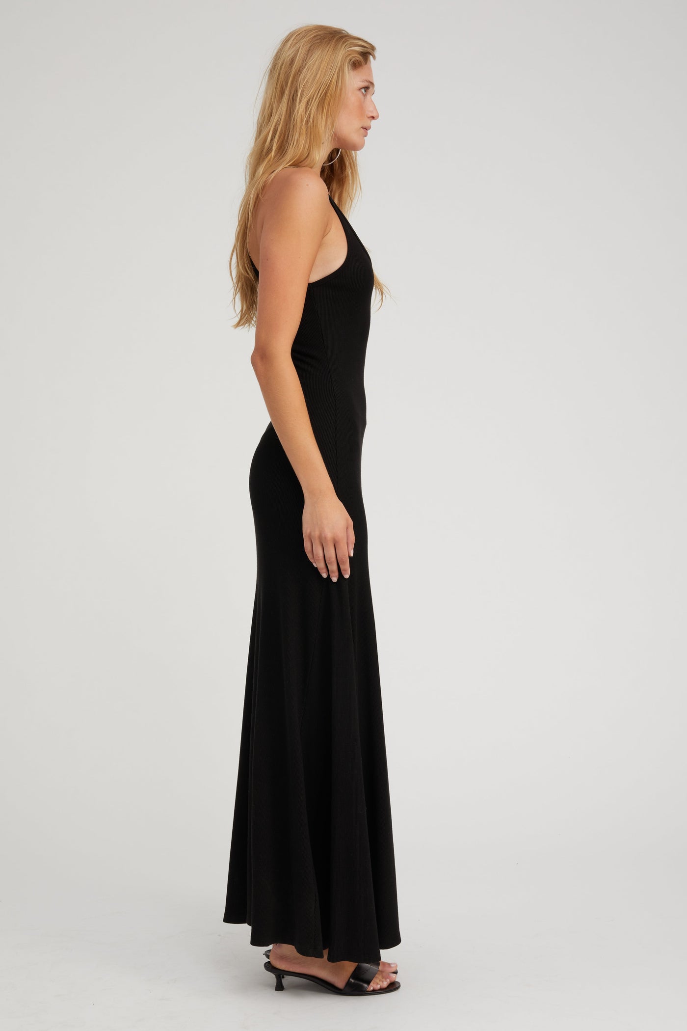 Black Rib Maxi Tank Dress