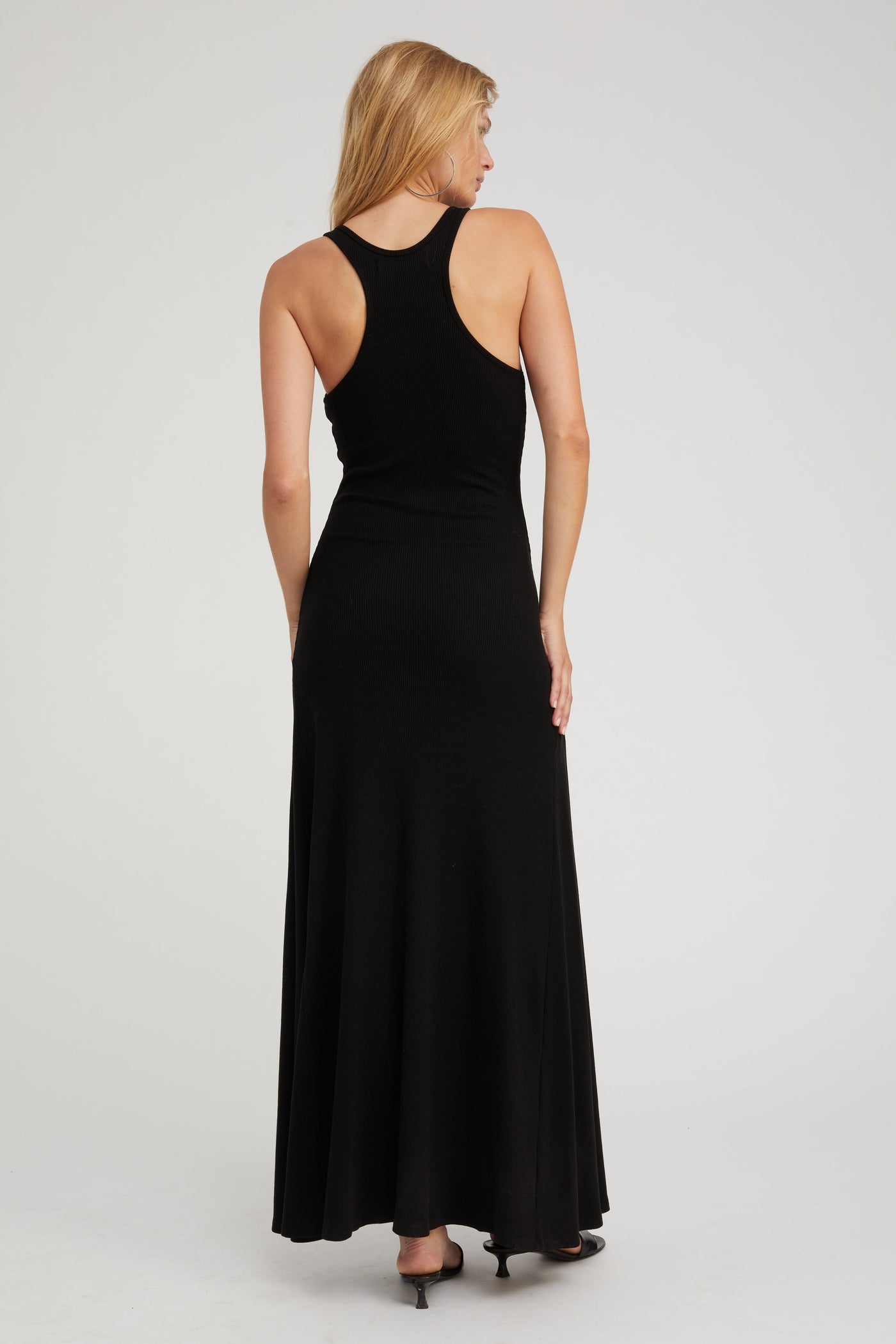 Black Rib Maxi Tank Dress