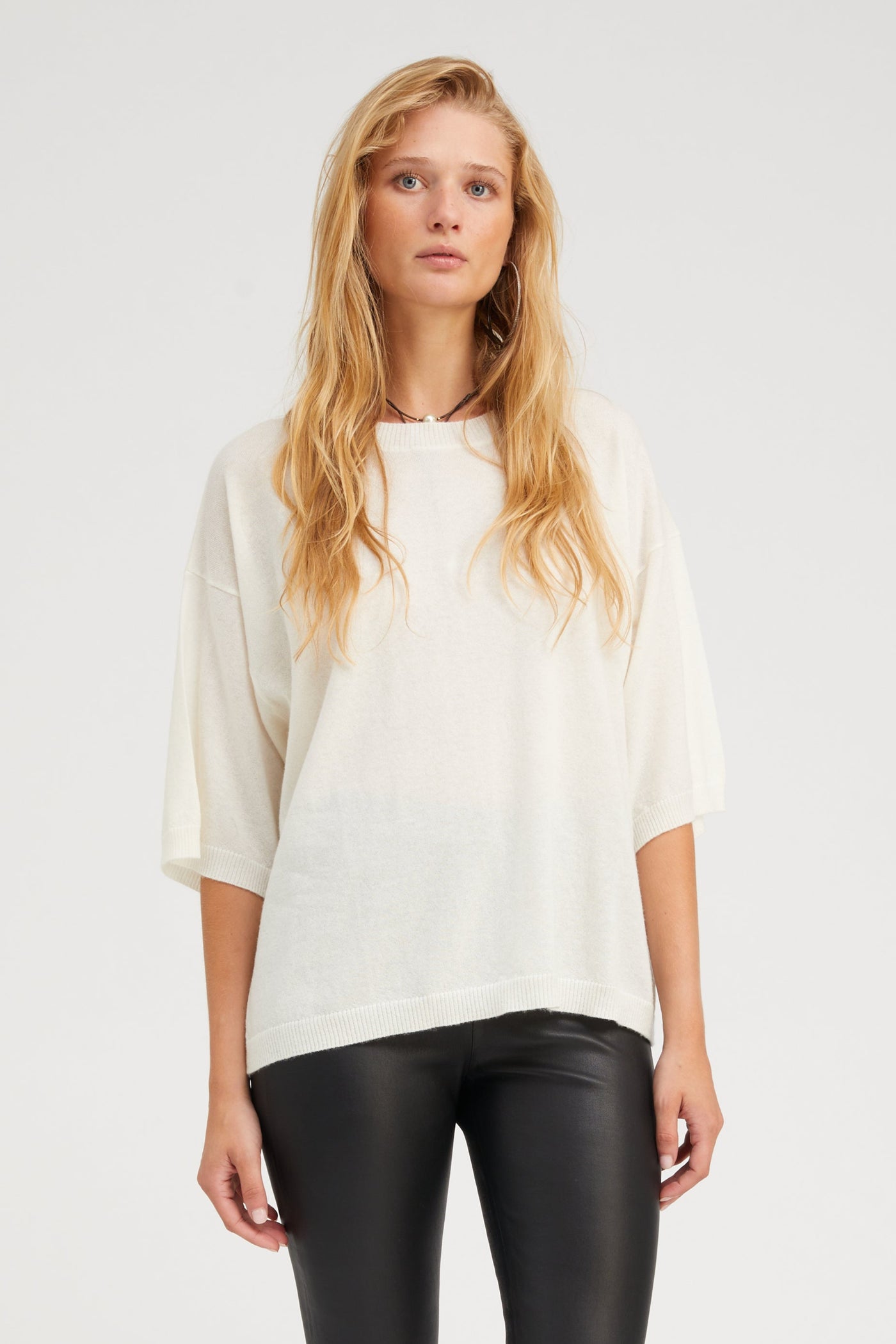 Chalk Cashmere Boxy T-Shirt