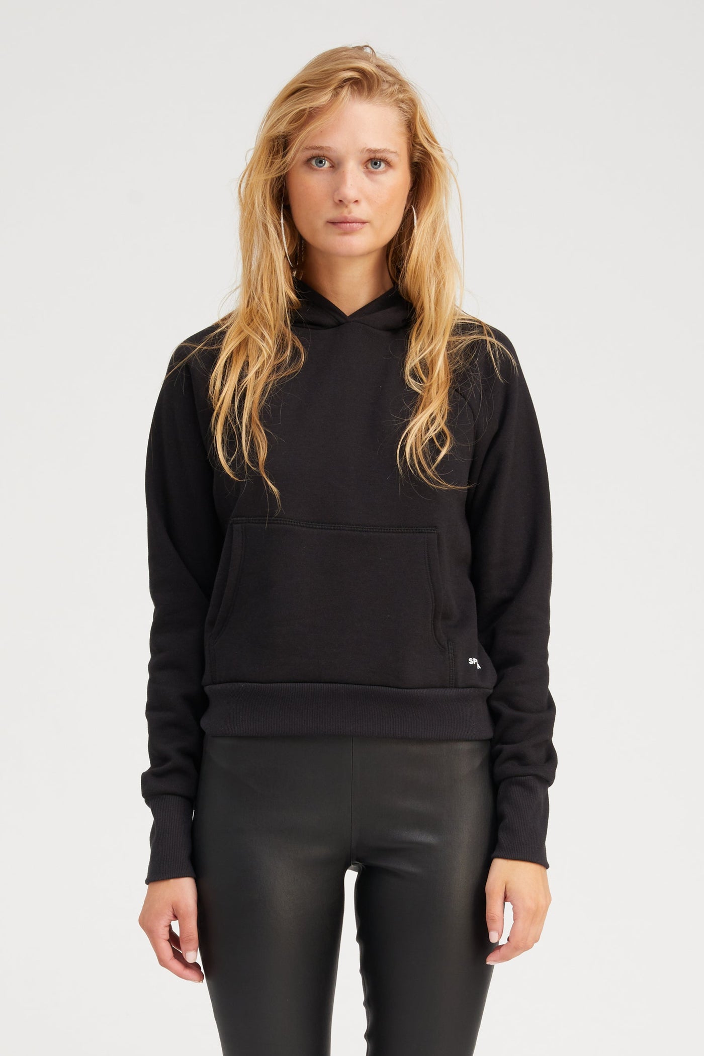 Black Shrunken Hoodie