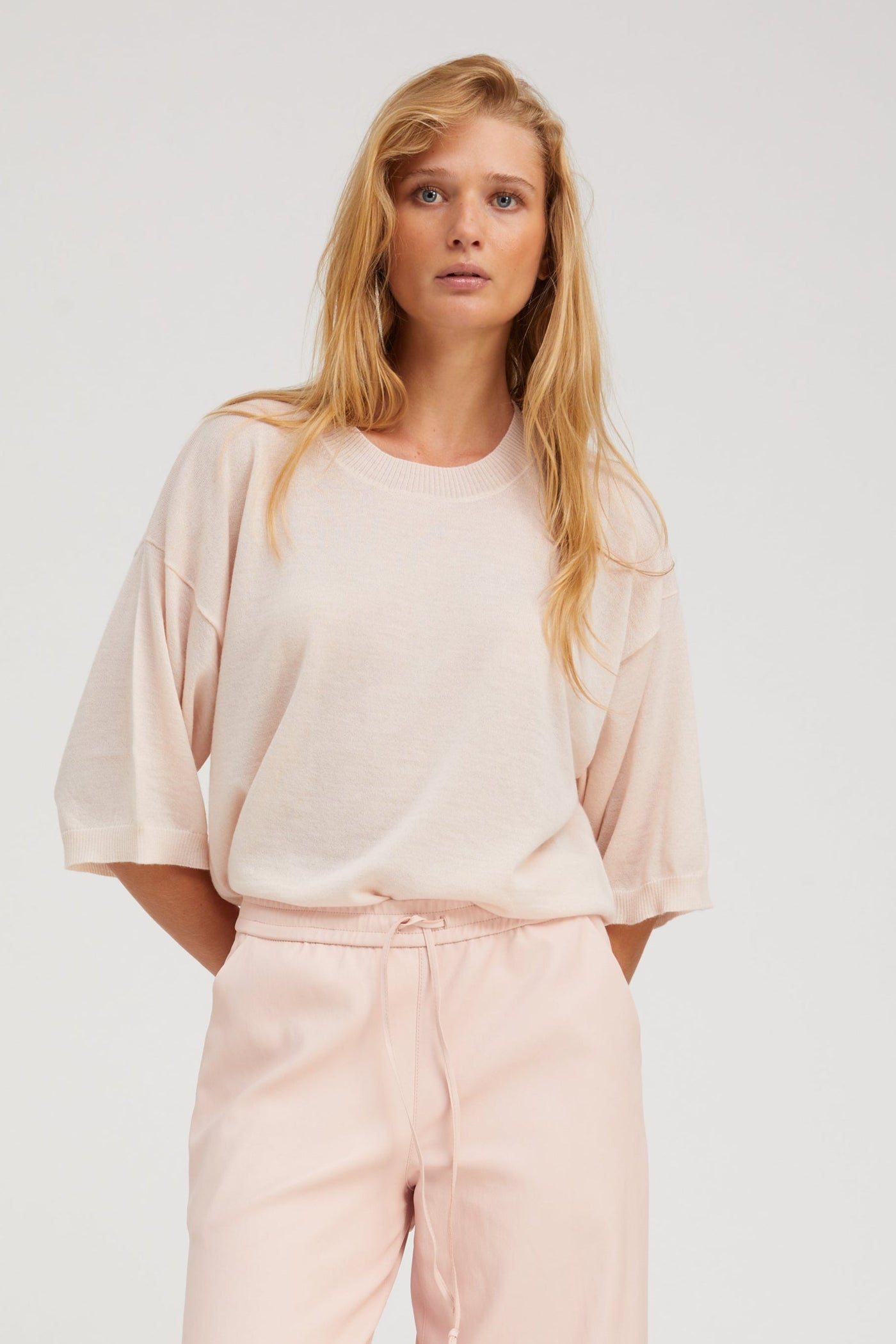 Camelia Cashmere Boxy Tee