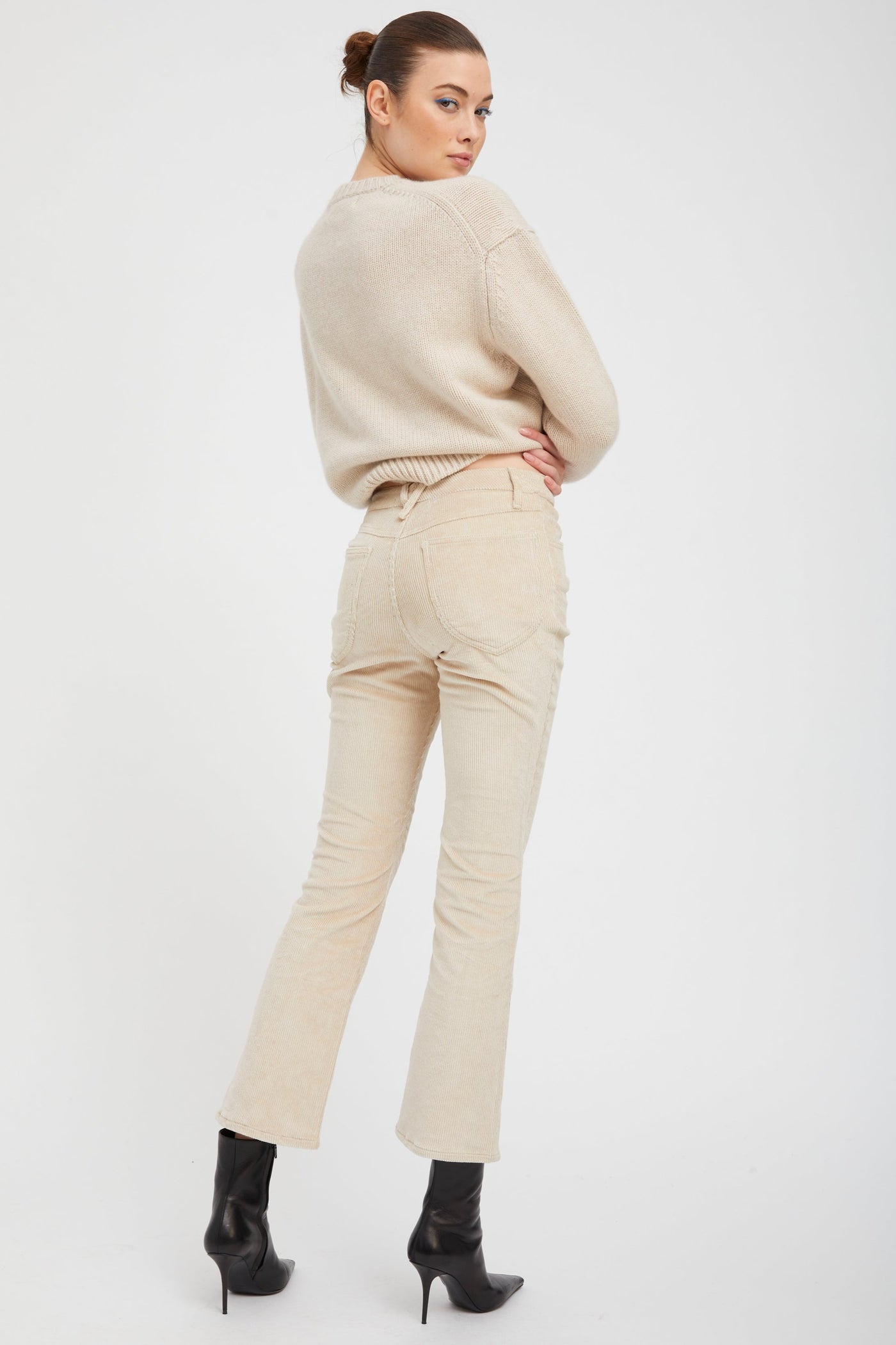 Oat Corduroy 5 Pocket Ankle Flare Pants