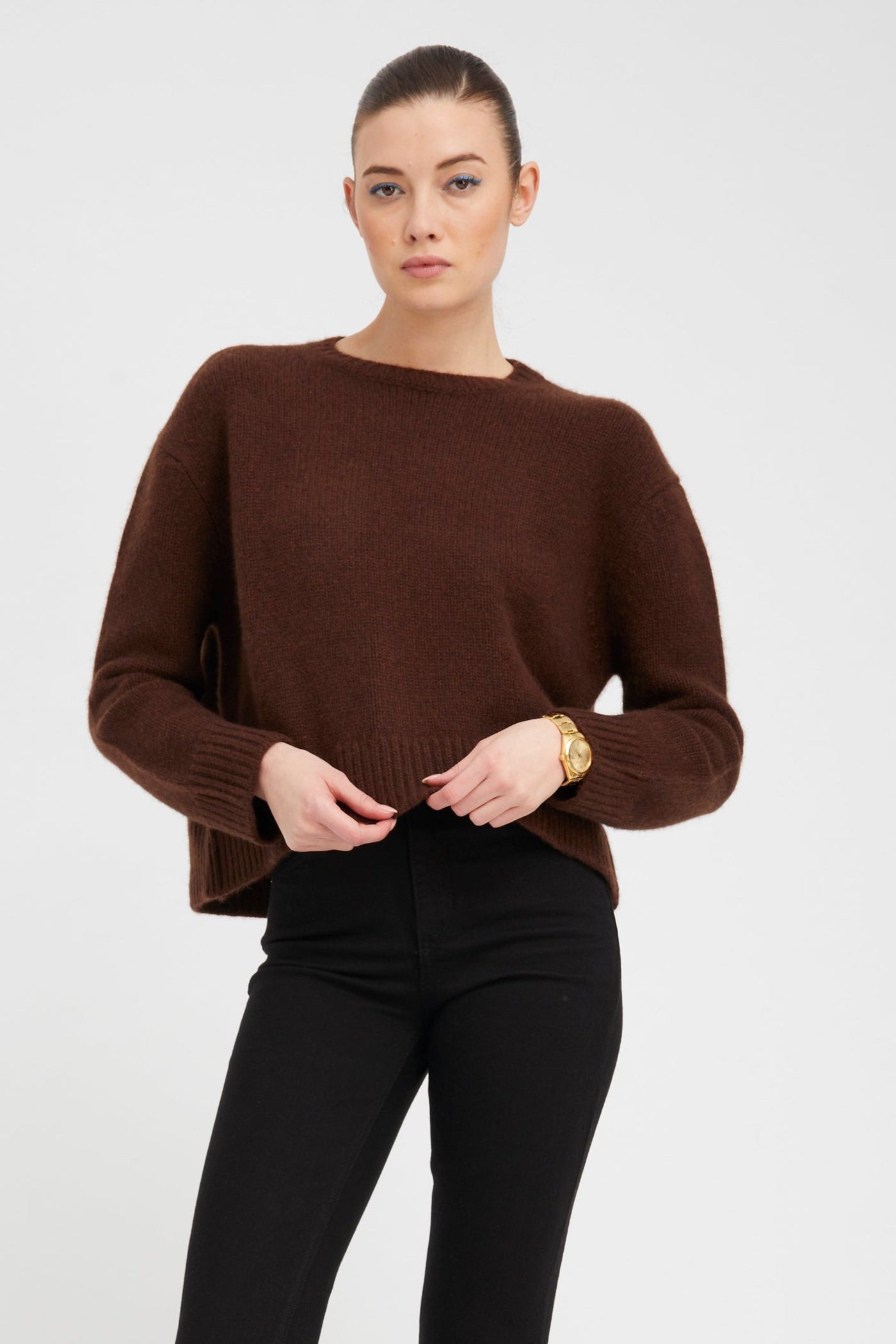 Mocha Heavy Cashmere Sweater