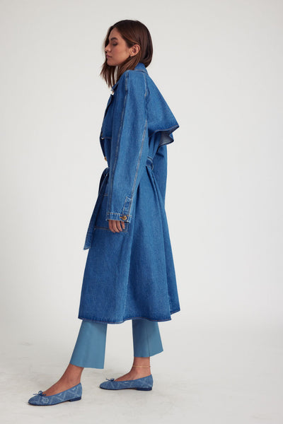 Coco Denim Trench Coat