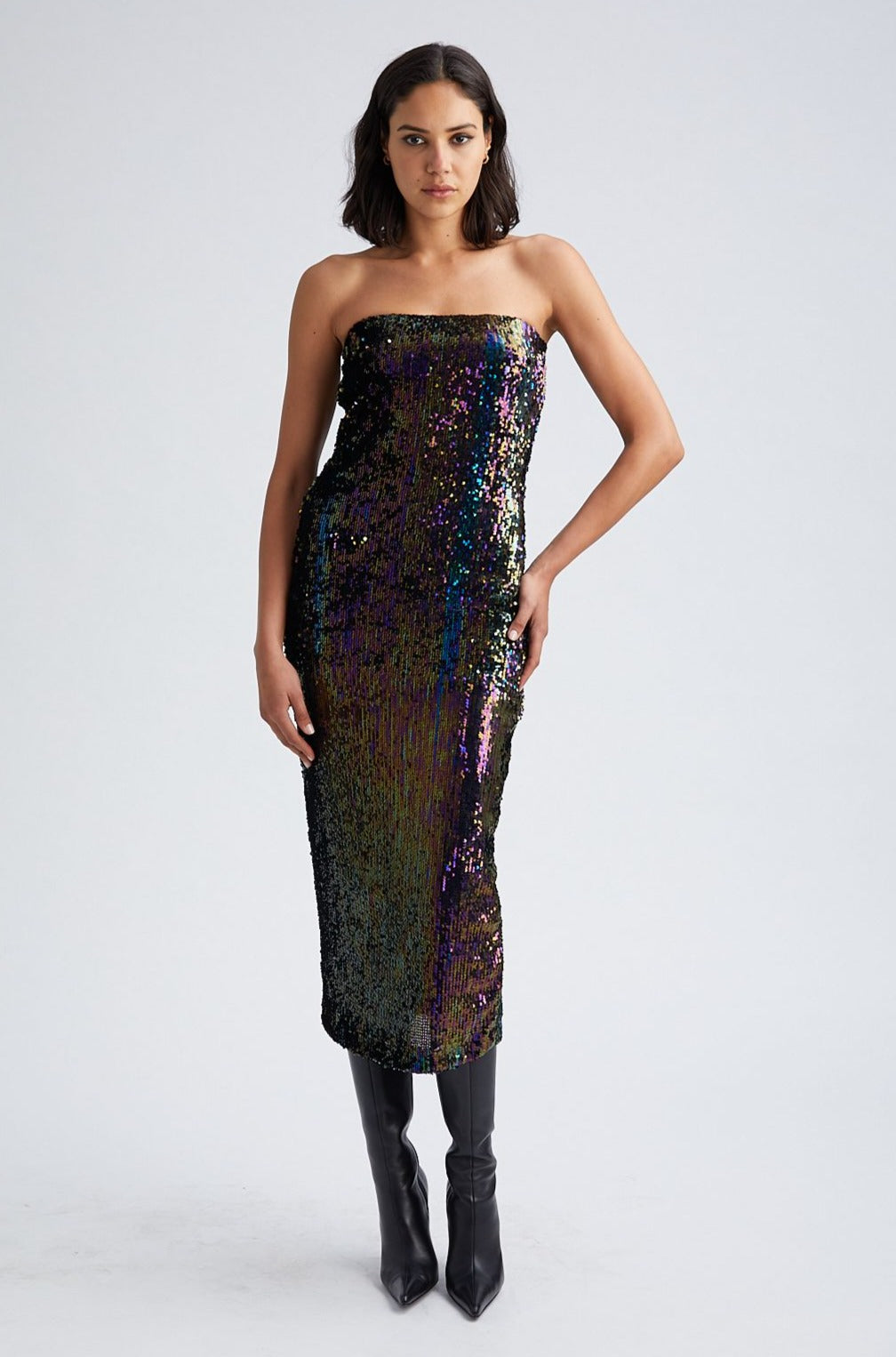 Multi Color Sequin Tube Dress