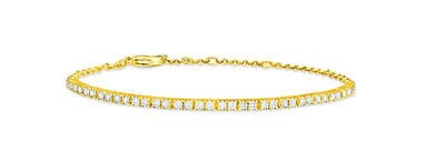 Yellow Gold Diamond Tennis Bracelet