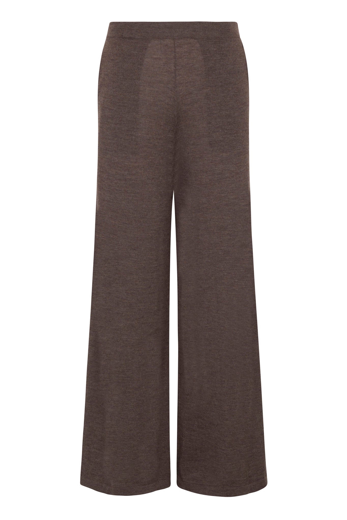 Heather Brown Ultra Fine Cashmere Wide Leg Pants