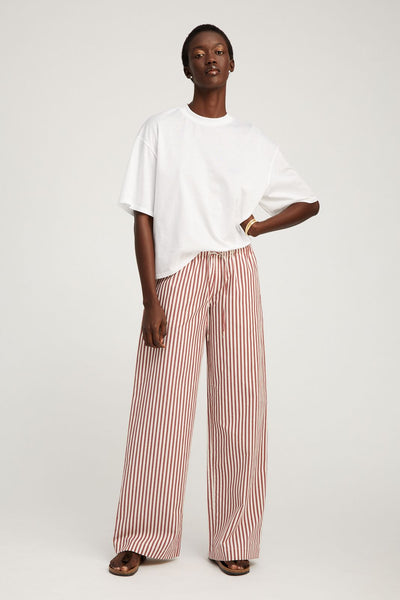 Striped Linen Drawstring Pants