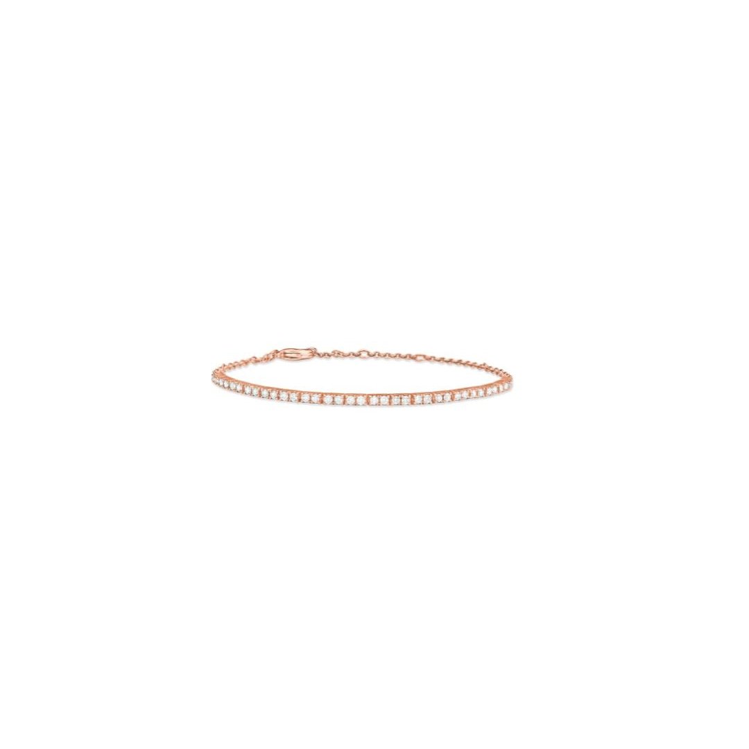 Rose Gold Diamond Tennis Bracelet