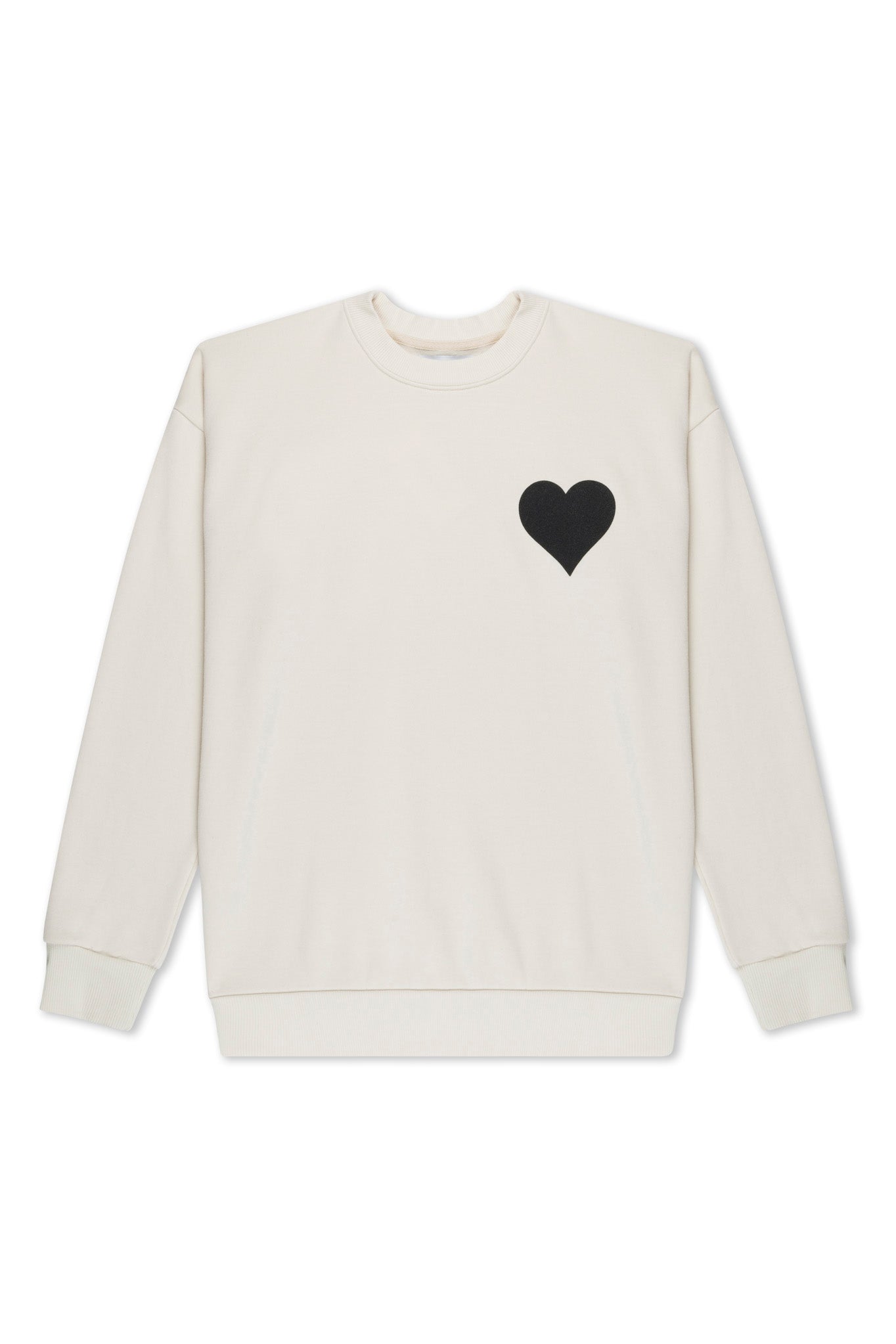 Vintage White Heart Sweatshirt