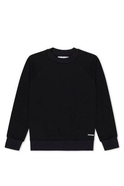 Black Shrunken Raglan Sweatshirt