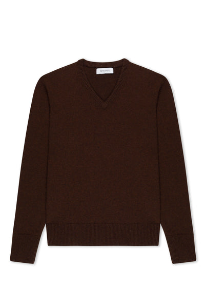 Americano Cashmere V-Neck Boyfriend Sweater