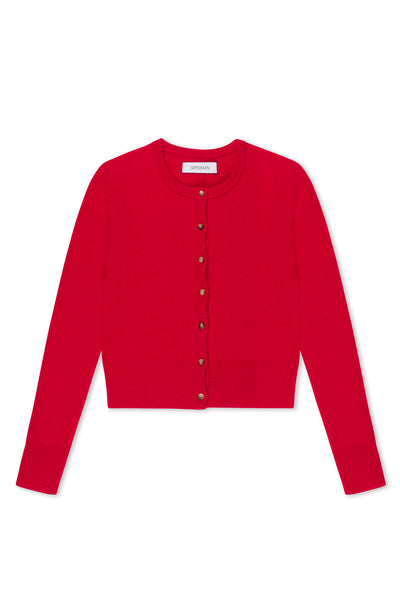 Red Cashmere Baby Cardigan