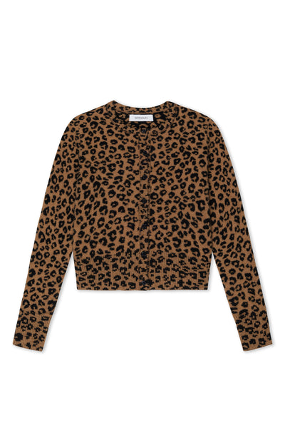 Leopard Cashmere Baby Cardigan