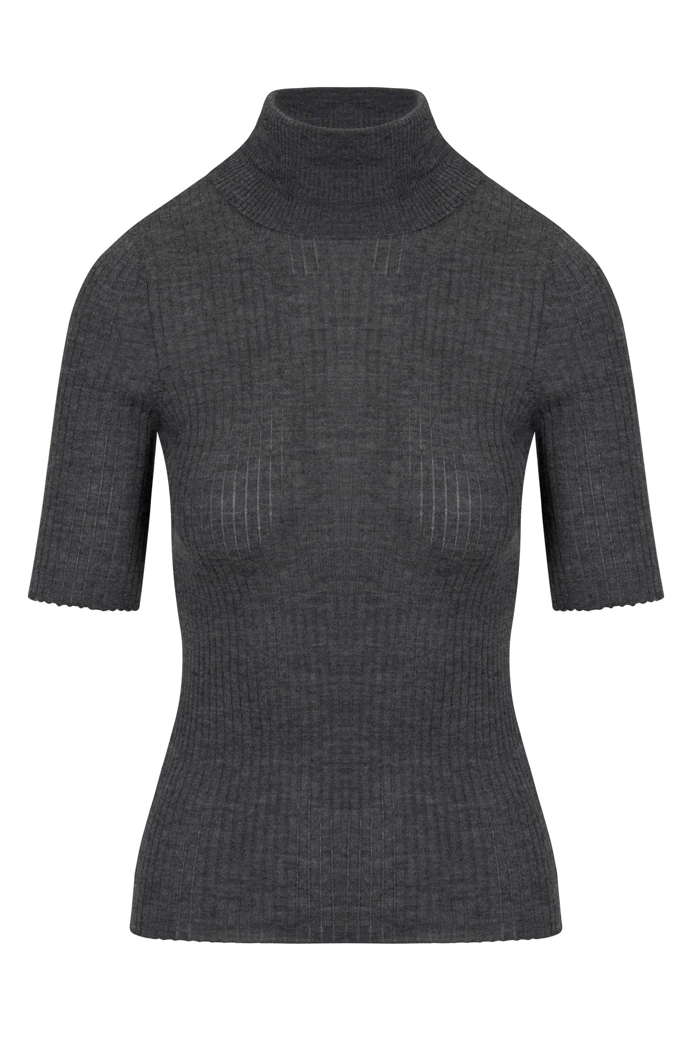 Charcoal Cashmere Turtleneck