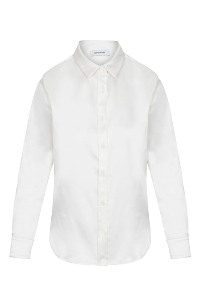 Pearl Silk Fitted Button Down