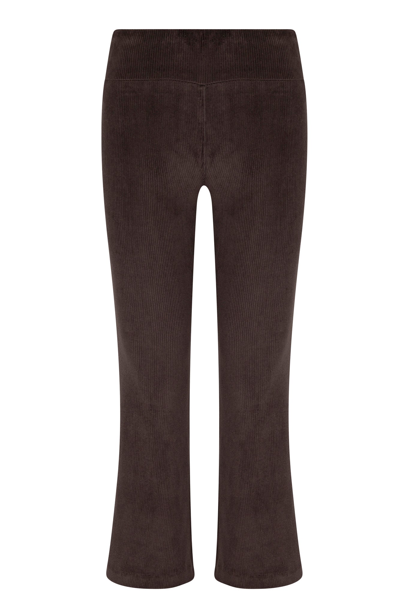 Dark Chocolate Corduroy Crop Flare Pants