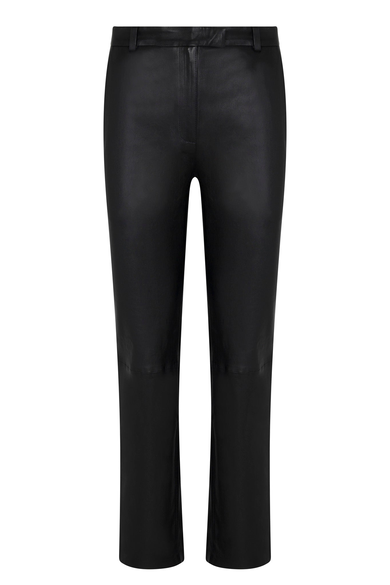 Black Leather Sophia Cigarette Trousers