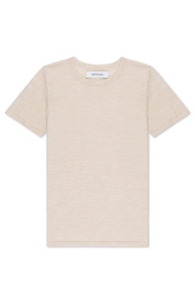 Latte Ultra Fine Cashmere Tee