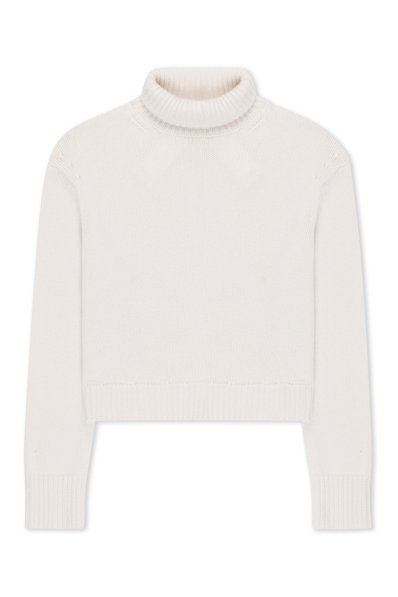 Chalk Heavy Cashmere Turtleneck Sweater