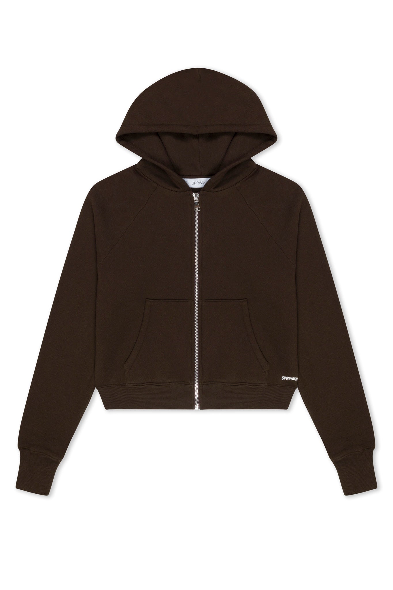 Americano Cotton Shrunken Zip Up Hoodie