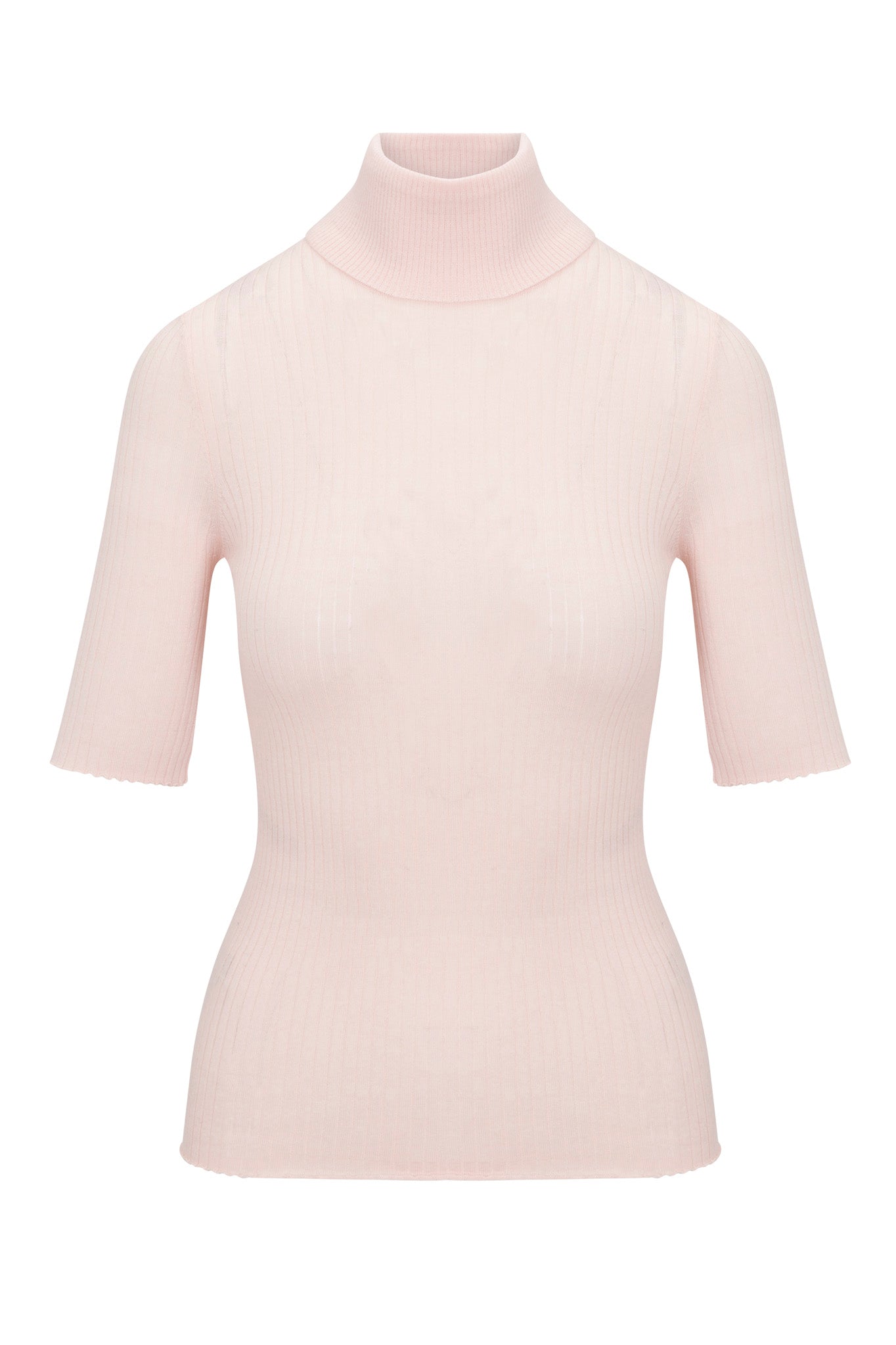 Blush Cashmere Turtleneck