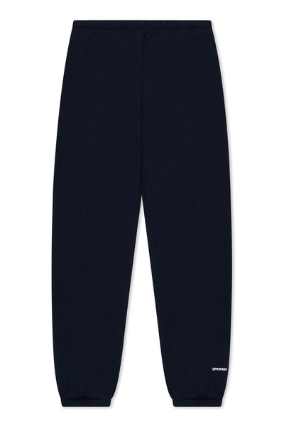 Navy Cotton Mini Logo Sweatpants