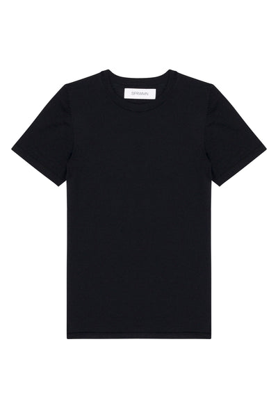 Black Ultra Fine Cashmere Tee