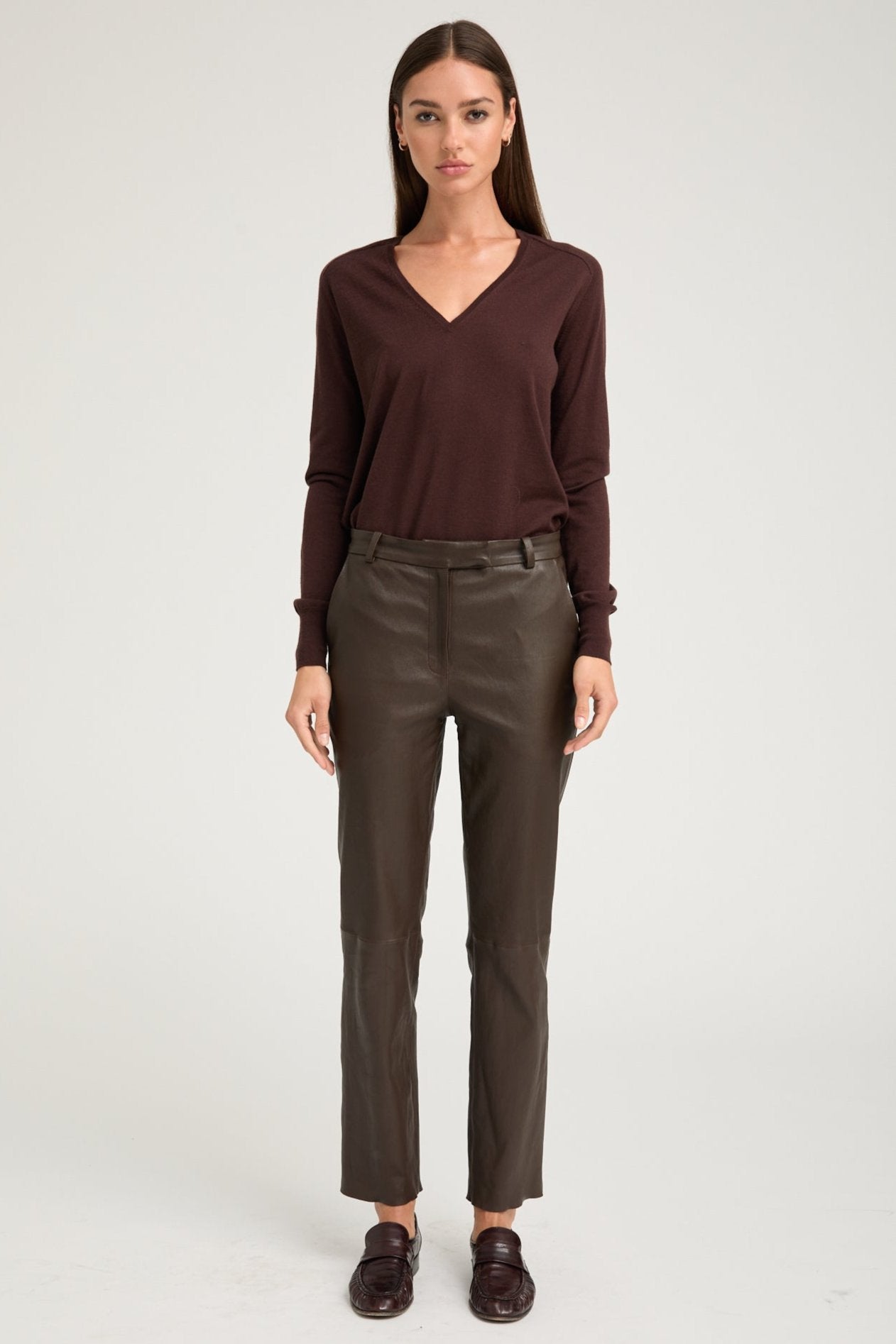 Americano Leather Sophia Cigarette Trousers