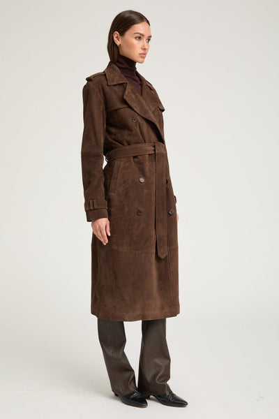 Belle De Jour Americano Suede Trench