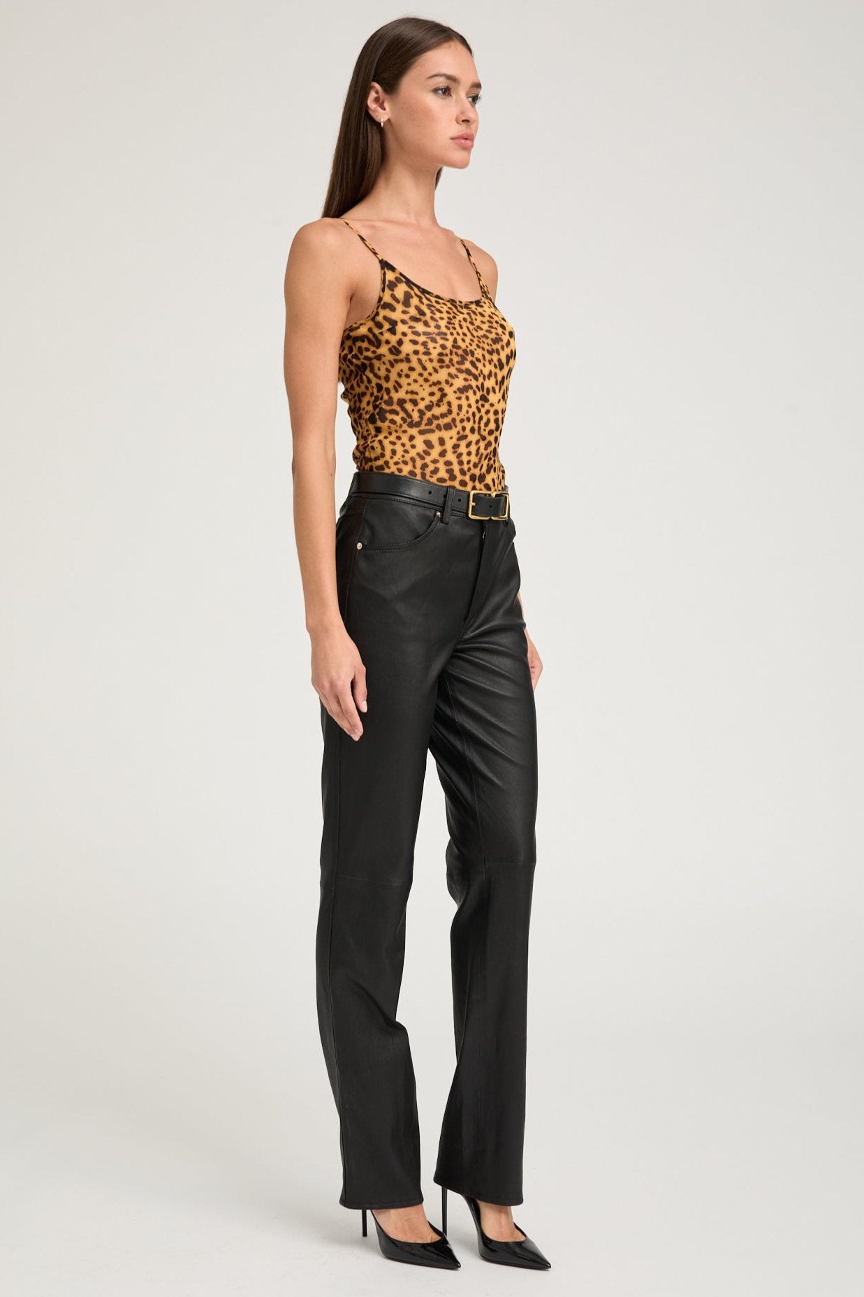 Dark Leopard Silk Cami