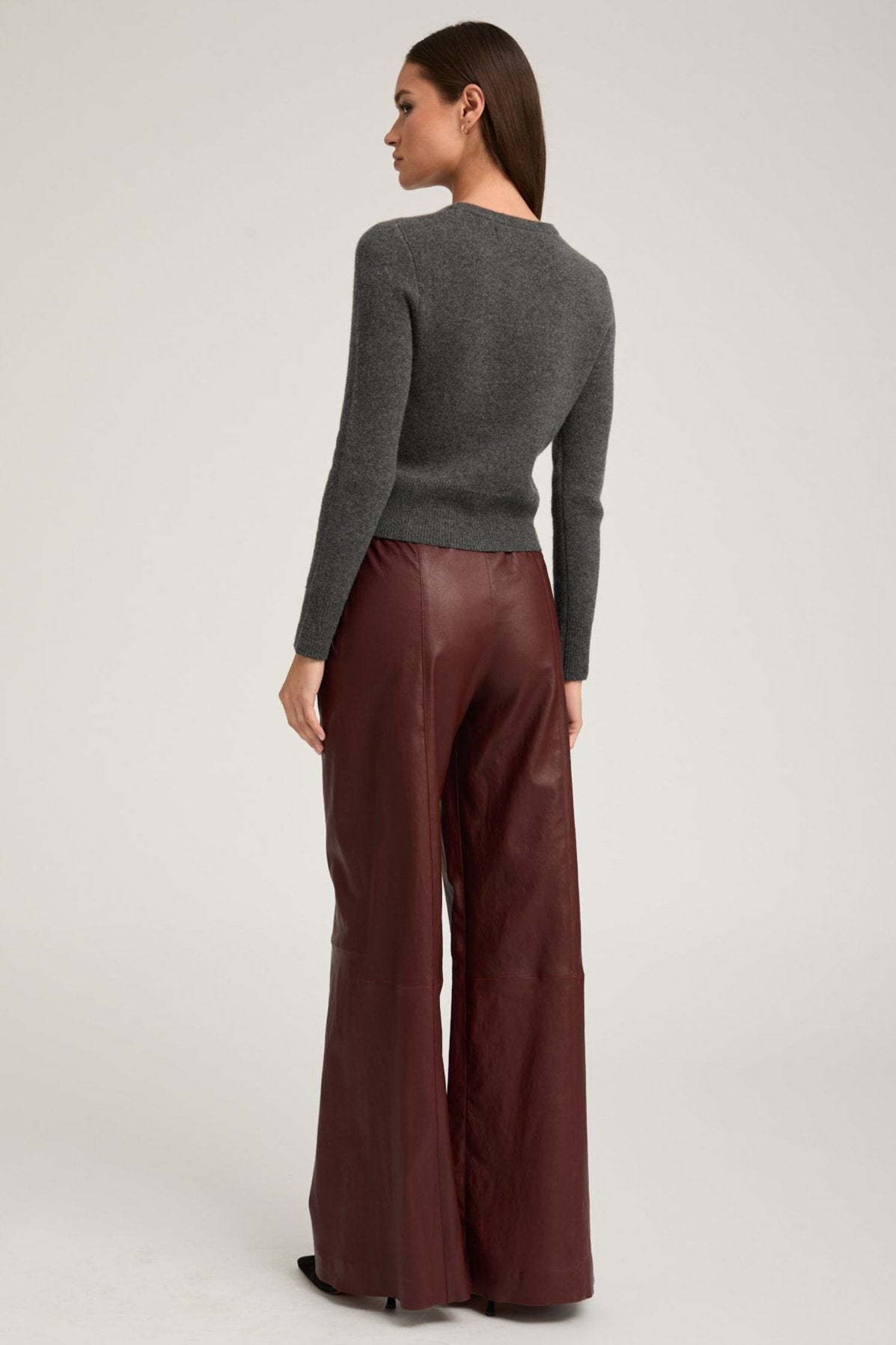 Pinot Stretch Leather Wide Leg