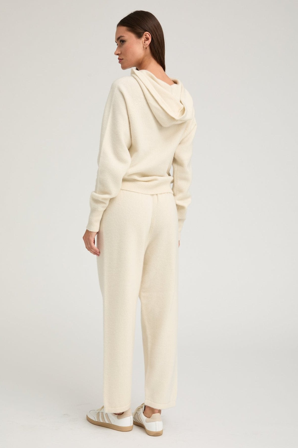 Ivory Cashmere Hoodie