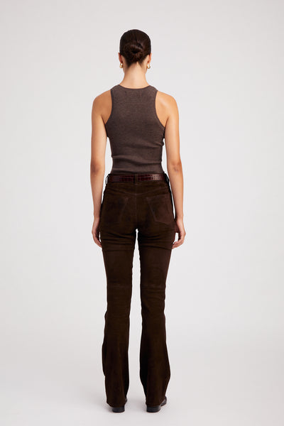 Americano Suede 5 Pocket Micro Flare Pants