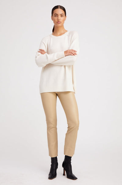 Ivory Cashmere Boyfriend Sweater