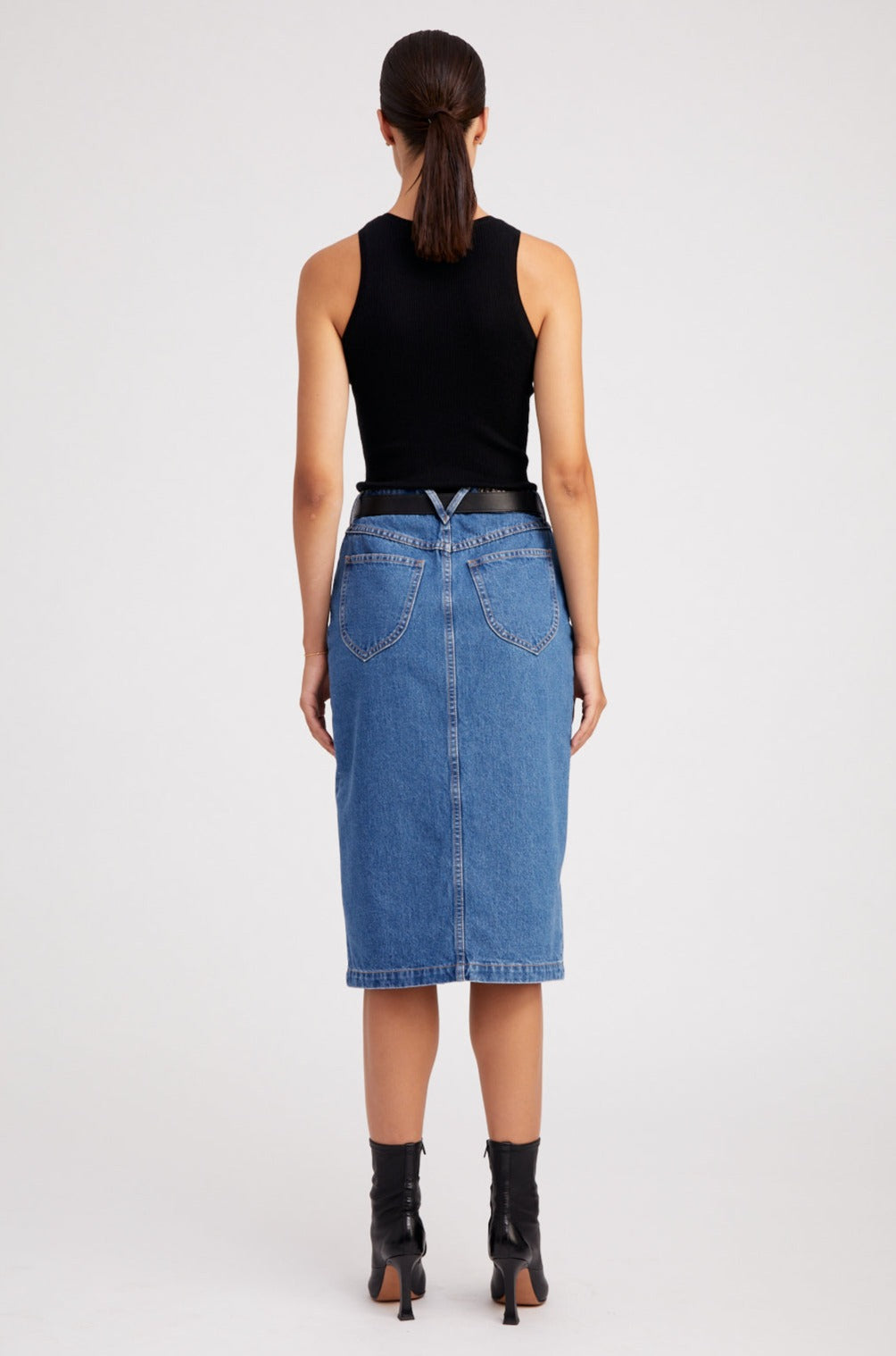 Coco Denim A-Line Pencil Skirt